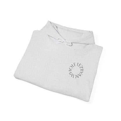 Circle Whole Lezbyan. Heavy Blend Hooded Sweatshirt - Soft Cotton-Poly Blend, Unisex Fit, Front Pocket, Custom Printing, Casual Wear
