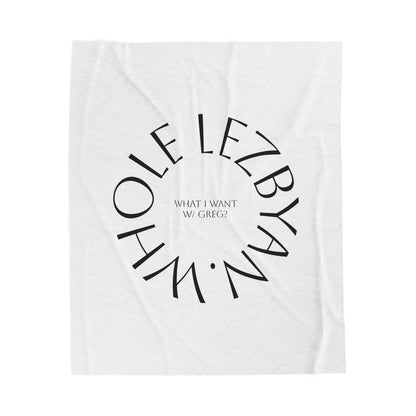 Circle Whole Lezbyan. (White) - Velveteen Plush Blanket