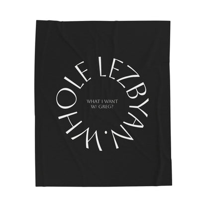 Circle Whole Lezbyan. (Black) - Velveteen Plush Blanket