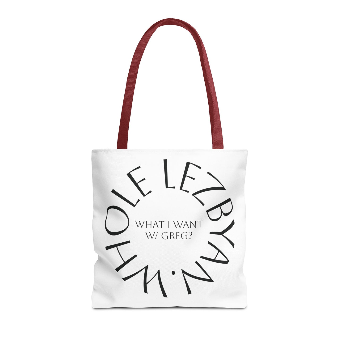 Circle Whole Lezbyan. Tote Bag - Unique Gift for Women, Daily Use, Shopping, Beach, Eco-Friendly, Fun Quote Fashion