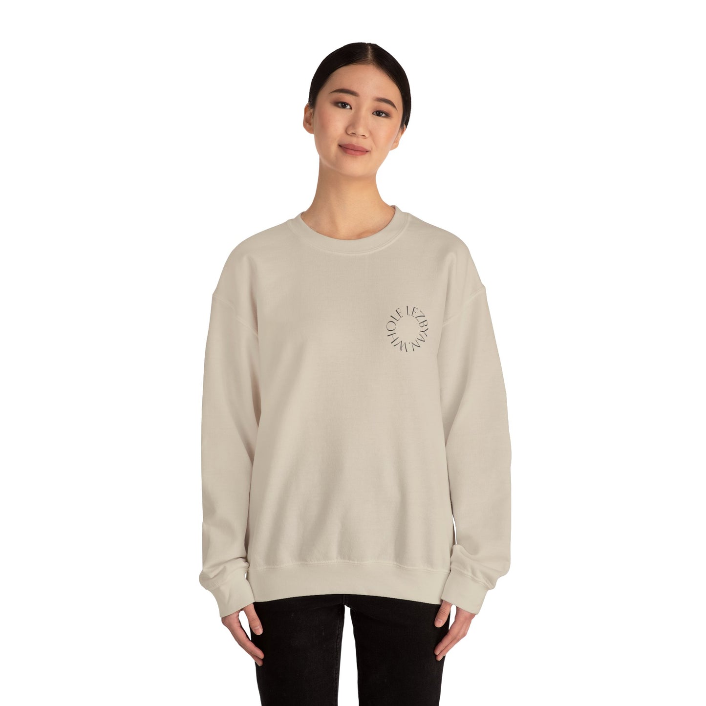 Circle Whole Lezbyan.- Cozy Unisex Crewneck Sweatshirt