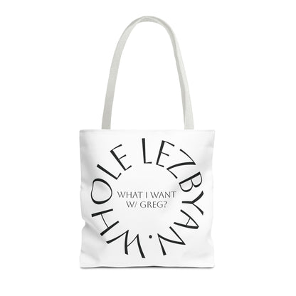 Circle Whole Lezbyan. Tote Bag - Unique Gift for Women, Daily Use, Shopping, Beach, Eco-Friendly, Fun Quote Fashion